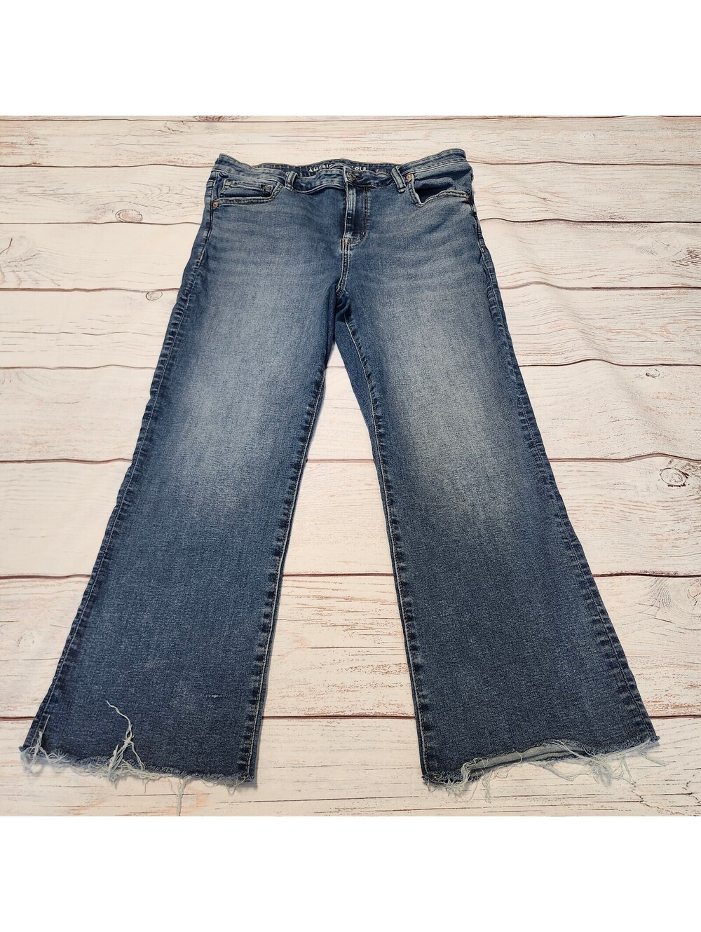 American Eagle High-Rise Kick Boot Crop Jeans Blue Size 14